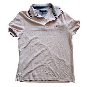 Tommy Hilfiger Men Baby Pink Men Polo T-Shirt  Size Medium
